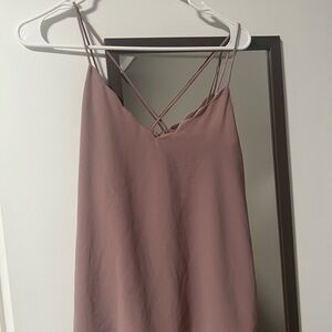 Dusty Mauve Double-Strap scallop Cami